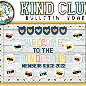 Tablón de anuncios Kind Club / Tablón de anuncios Varsity Letter / Descarga digital / Kit de tablón de anuncios