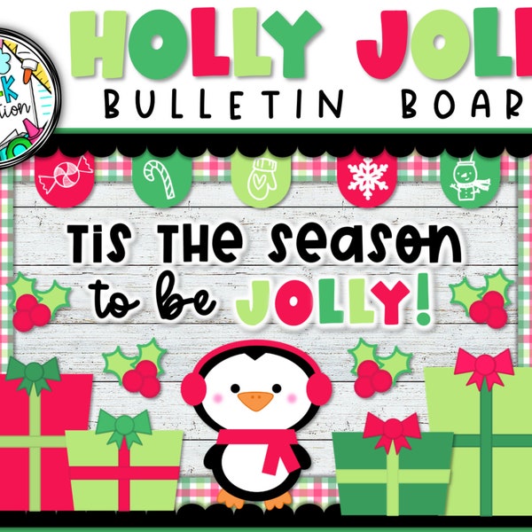 Holly Jolly Christmas Bulletin Board | Holiday Bulletin Board | Christmas Decor