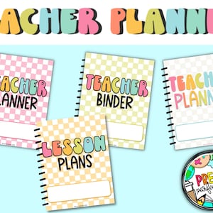 Check Pattern Printable Teacher Planner | Digital Download | 90&#39;s Inspired Printable Planner | Teacher Planner