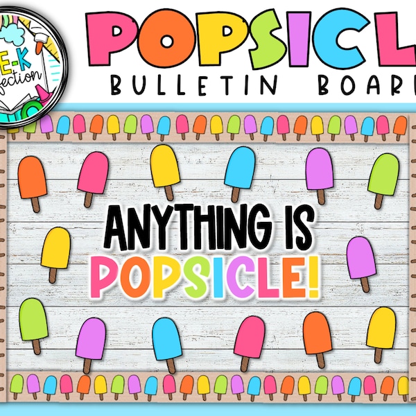 Popsicle Bulletin Board Decor: Summer Classroom Printable (Digital Download)