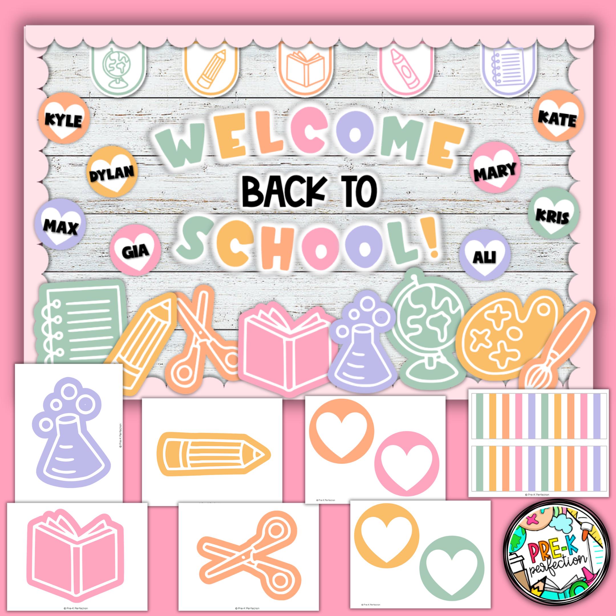 Pastel Back to School Bulletin Board Decor (digital Download) - Etsy