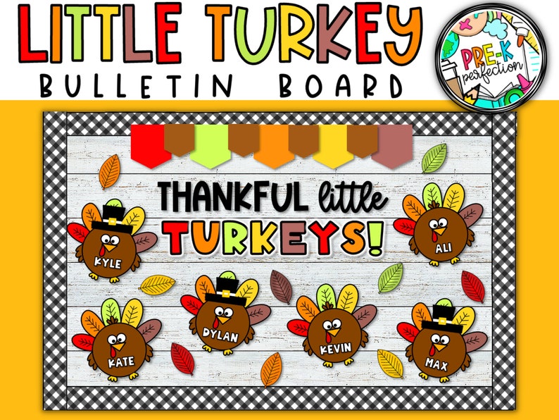 Little Turkey Bulletin Board Thanksgiving Bulletin Board - Etsy