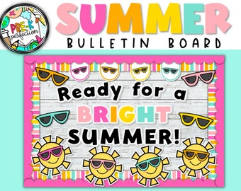 Sunglasses Bulletin Board | Summer Decor | Ready for a Bright Summer! | Countdown to Summer