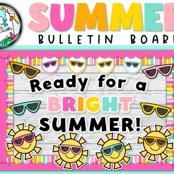 Sunglasses Bulletin Board | Summer Decor | Ready for a Bright Summer! | Countdown to Summer