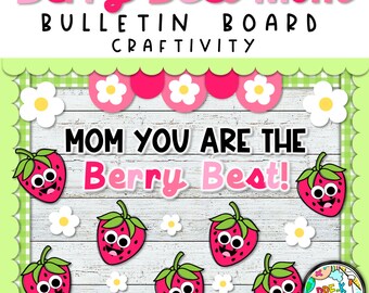 Mother's Day Bulletin Board Kit, Berry Theme (Digital Download)