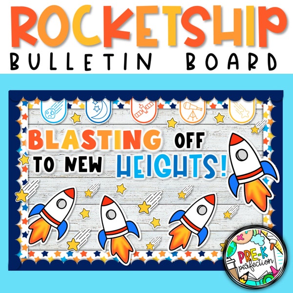 Rocket ship Bulletin Board | Transportation Bulletin Board | Outer Space Decor