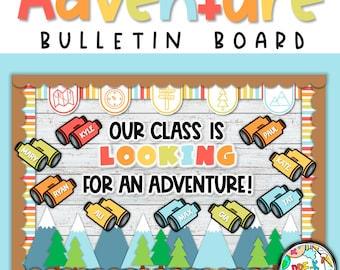 Prikbord Adventure Classroom: wildernisdecor (digitale download)
