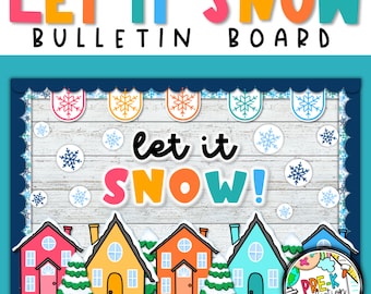 Bacheca invernale: decorazione per l'aula Let It Snow (download digitale)