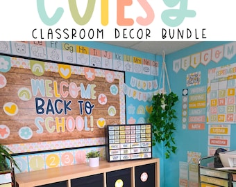 Pastel Classroom Decor Bundle: Cutesy Doodle Theme (Digital Download)