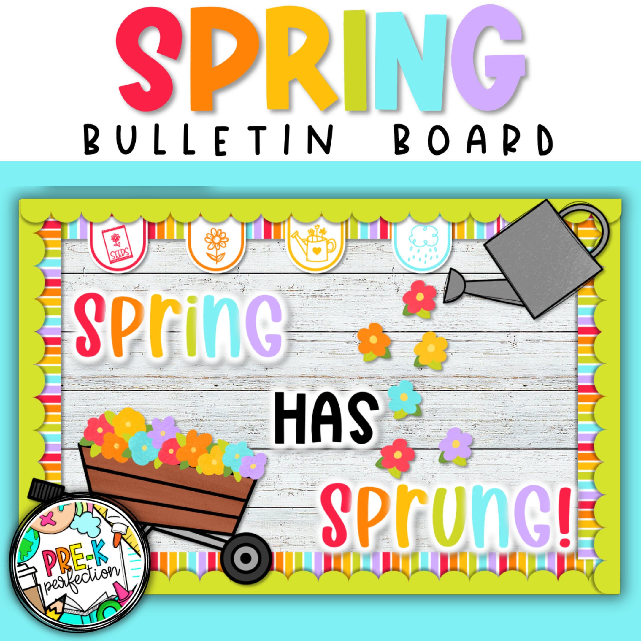 Spring Flowers Bulletin Board Kit: Classroom Decor (digital Download ...