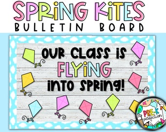 Spring Kite Bulletin Board Kit: Classroom Decor (Digital Download)