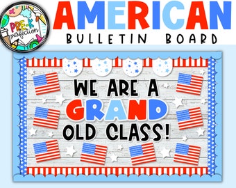 American Classroom Bulletin Board Decor: Patriotic Theme (Digital Download)