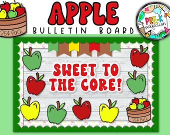 Fall Apple Bulletin Board | Sweet to the Core Bulletin Board | Apple Classroom Decor