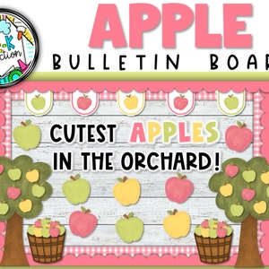 Pastel Apple Bulletin Board | Autumn Apples Decor | Apple Tree decor