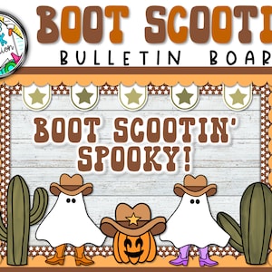 Cowboy Ghosts Bulletin Board | Cowboy Pumpkin Decor | Howdy Pumpkin Decor