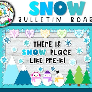 Snow Bulletin Board | Winter Bulletin Board | Snowman Decor