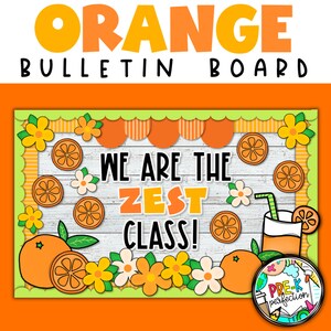 Apelsin-anslagstavla: Zest Class Decor (digital nedladdning)