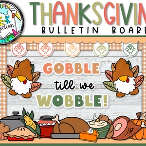 Thanksgiving Gnome Bulletin Board | Turkey Gnome Decor | Thanksgiving Door Decor