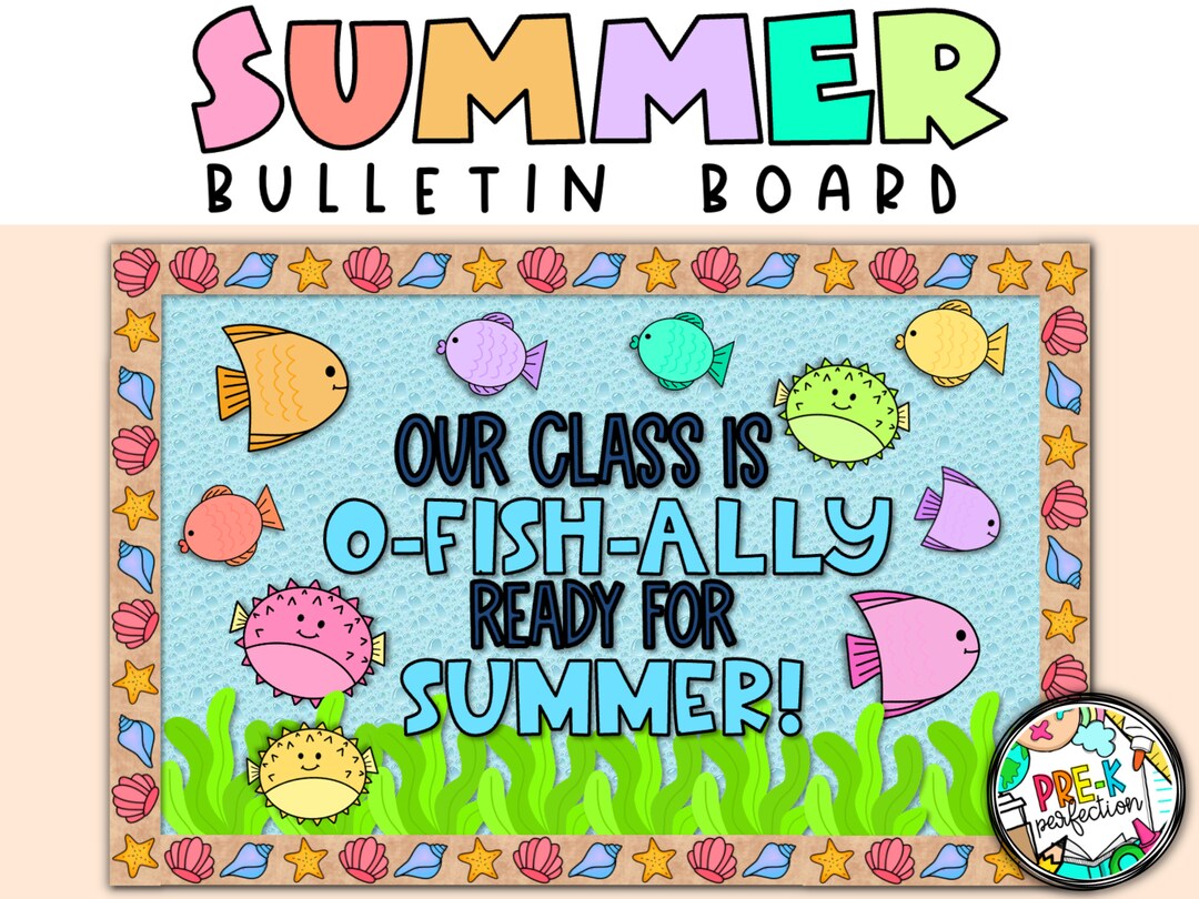 Summer Bulletin Board | O-fish-ally Summer Bulletin Board | Digital ...