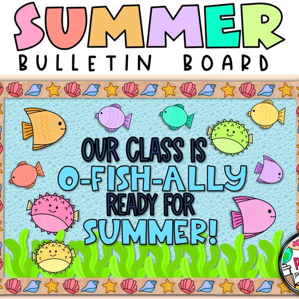 Summer Bulletin Board | O-Fish-ally Summer Bulletin Board | Digital Download | Ocean Fish