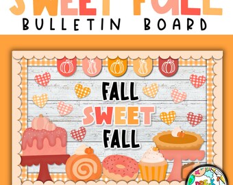 Tablón de anuncios de otoño dulce / Decoración con sabor a calabaza / Dulces de calabaza