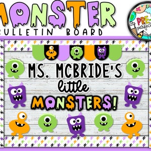 Halloween Monster Bulletin Board | Halloween Bulletin Board | Digital Download | Bulletin Board Kit