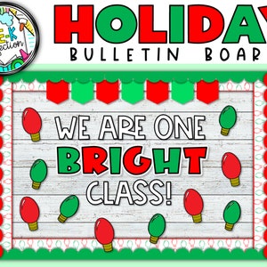 Christmas Lights Bulletin Board | Christmas Lights Bulletin Board | Holiday Classroom Decor