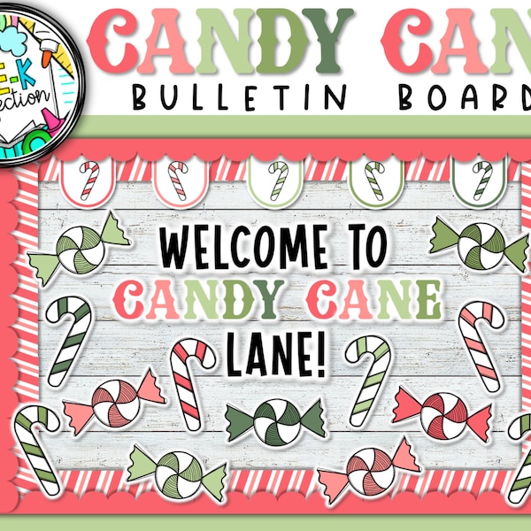 Candy Cane Lane Bulletin Board | Holiday Bulletin Board | Christmas Decor