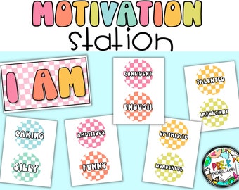 Affirmation Station | Digital Download | 90's Inspired Classroom Decor | Motivation Station