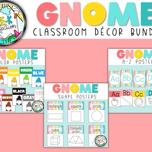 GNOME Classroom Decor Bundle | Colorful Gnome Decor | Fun, Fresh, and Colorful classroom decor