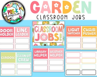 Garden Classroom Decor | Classroom Jobs | Flower Garden Decor