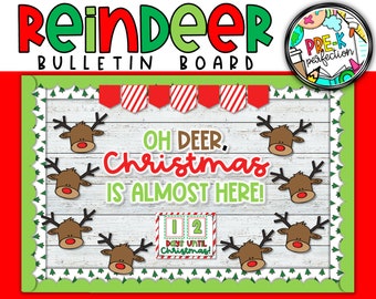 Rudolph the Reindeer Bulletin Board | Christmas Countdown Bulletin Board | Holiday Classroom Decor