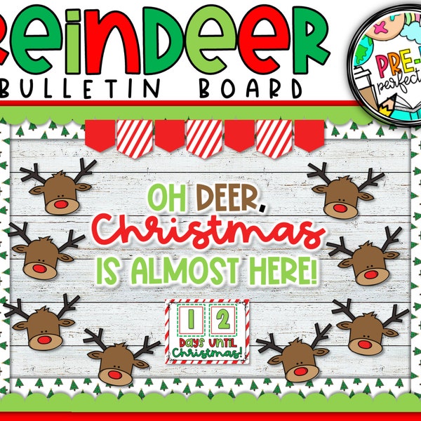 Rudolph the Reindeer Bulletin Board | Christmas Countdown Bulletin Board | Holiday Classroom Decor