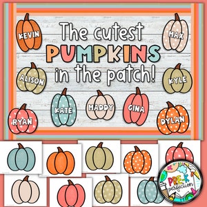 Pastel Pumpkin Patch Bulletin Board Fall Pumpkin Bulletin Board Digital Download Bulletin Board Kit image 3