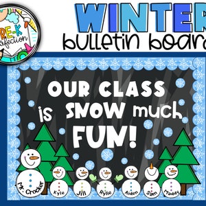 Winter Snowman Bulletin Board | Winter Bulletin Board | Winter Classroom Decor | Snow much Fun!