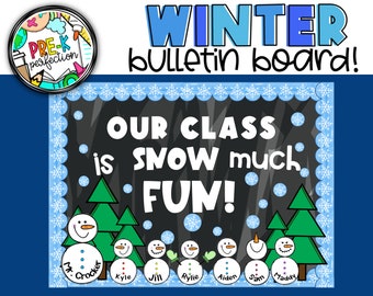 Winter Snowman Bulletin Board | Winter Bulletin Board | Winter Classroom Decor | Snow much Fun!