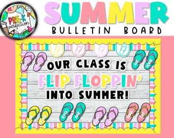 Flip Flop Summer Bulletin Board: End of Year Decor (Digital Download)