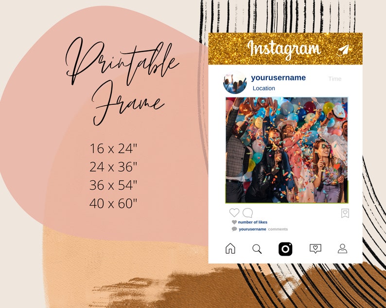 Instagram Frame, Instagram Prop, Photo Booth Prop, Wedding Frame, Party
