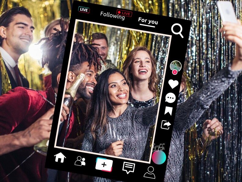 Tik Tok Photo Booth Frame, Tiktok Prop, Photo Booth Prop, Party Photo