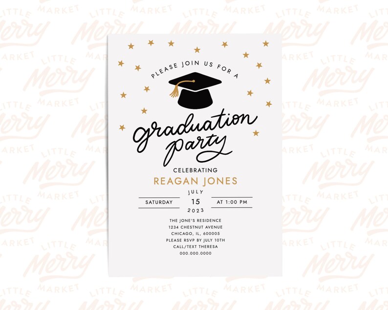 Graduation Party Invitation Bundle Graduation Party Etsy