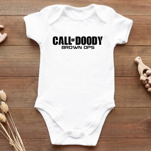 Call of Duty Baby Onesie &quot;Call of Doody&quot; Baby Clothes