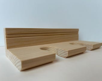 Unfinished Wood Baseball Bat Rack: DIY Kids' Room Decor - Holds 2 Bats