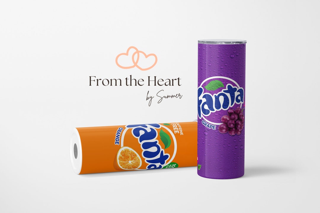 Fanta Personalisierter Edelstahlbecher mit Deckel und Strohhalm Schneller Versand & kostenloses