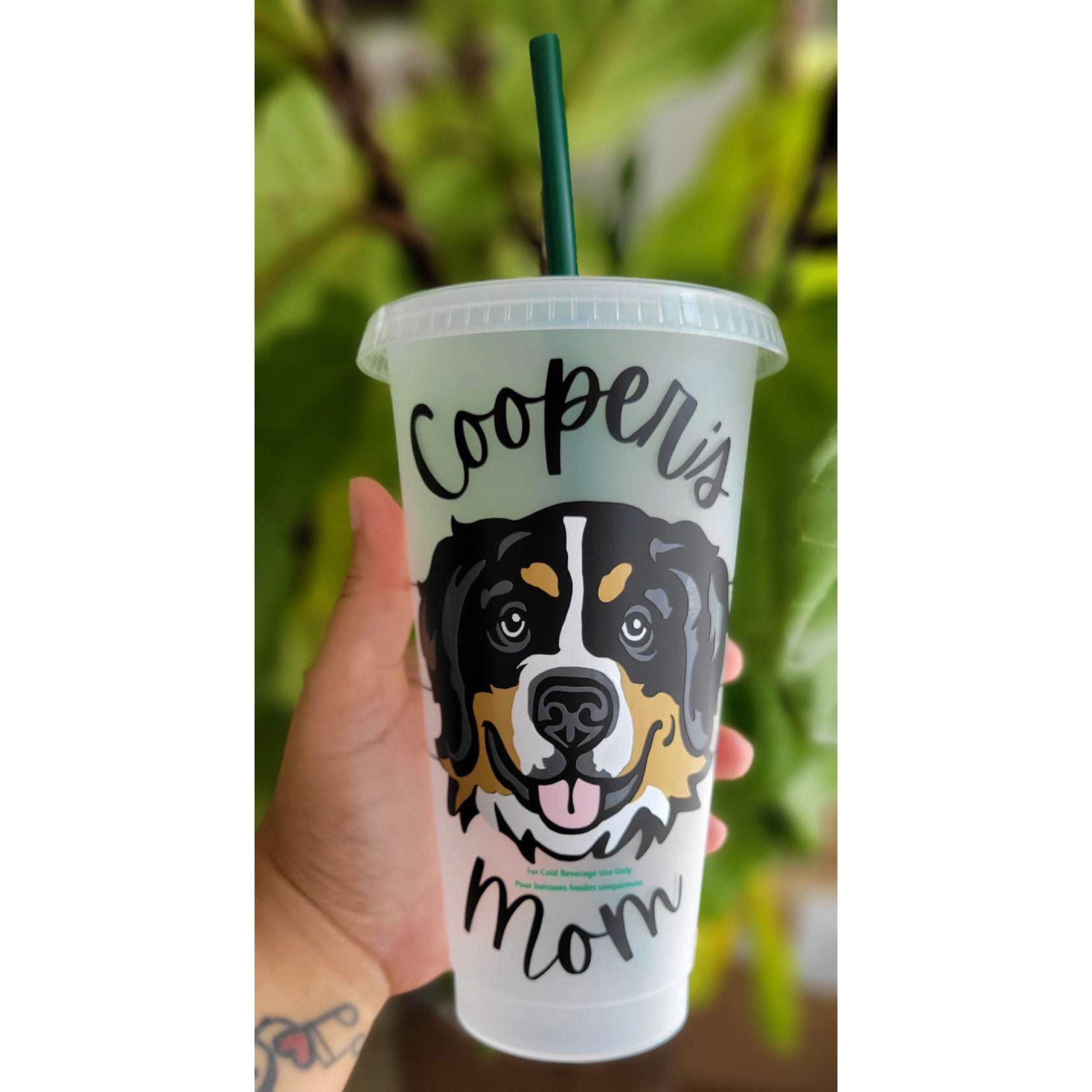 DOG MOM Starbucks Cup - CANDY PINK – Vixen Fluffy Paws