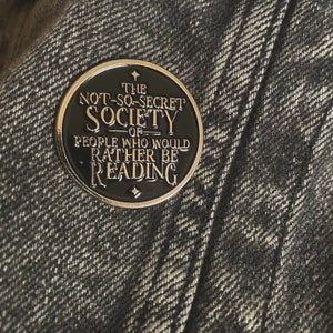 Secret Society Bookish Pin