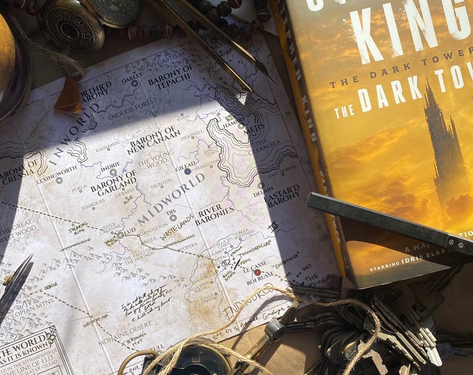A Map of Midworld and the Path to the Dark Tower - Etsy