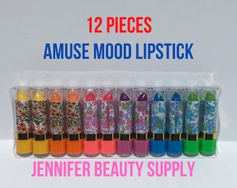 12 Stück Amuse Magic Mood Farbwechsel Lippenstift mit Aloe Vera | jennifer beauty