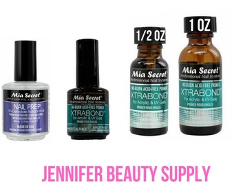 MIA SECRET Professional Natural Nail Prep Dehydrate, Xtra Bond Primer You Choose | Jennifer Beauty Supply