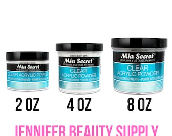Mia Secret Acrylic Nail System CLEAR Powder | Jennifer Beauty Supply