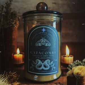 Catacombs | Egyptian Amber Scented Soy Candle | Leather | Amber | Ozone | Luxury